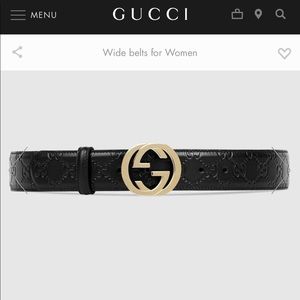 Gucci Leather Signature Belt